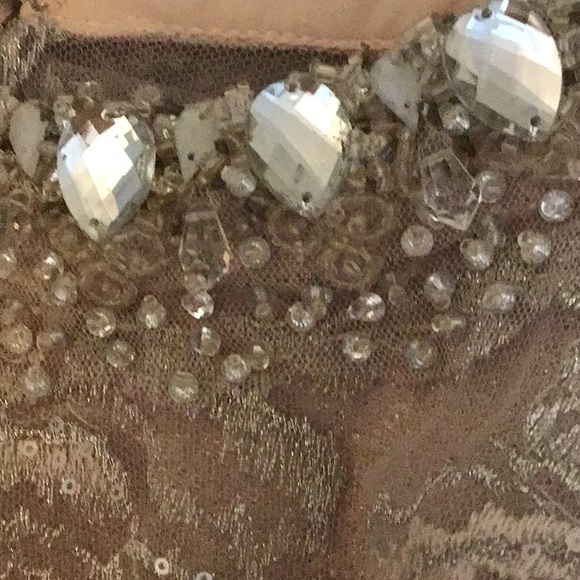 NWT $1,495 Badgley Mischka Pink Maxi gown w puddle train - Picture 2 of 16